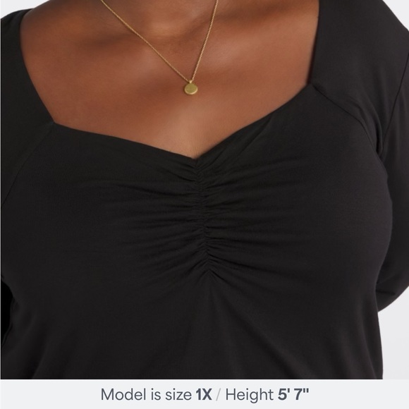 Black knit top! So comfy and stretchy! From stitch fix, size 1X - Picture 2 of 5